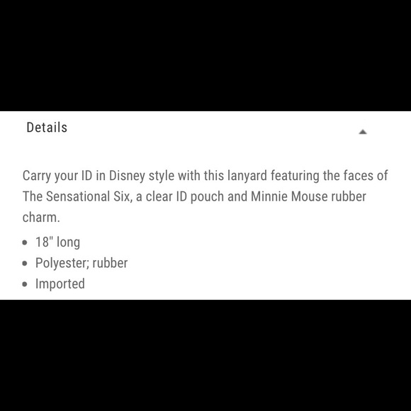 NWOT Hot Topic Disney The Sensational Six Lanyard - Picture 4 of 4